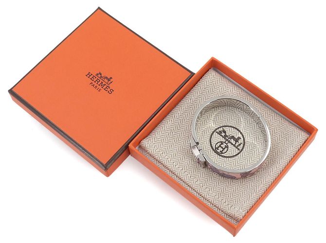 Hermès Pulsera Clic H PM Honage Brides de Coeur Plata Rosa - vista 2