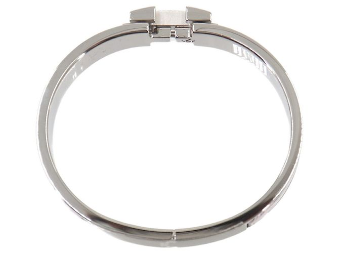 Hermès Pulsera Clic H PM Honage Brides de Coeur Plata Rosa - vista 4