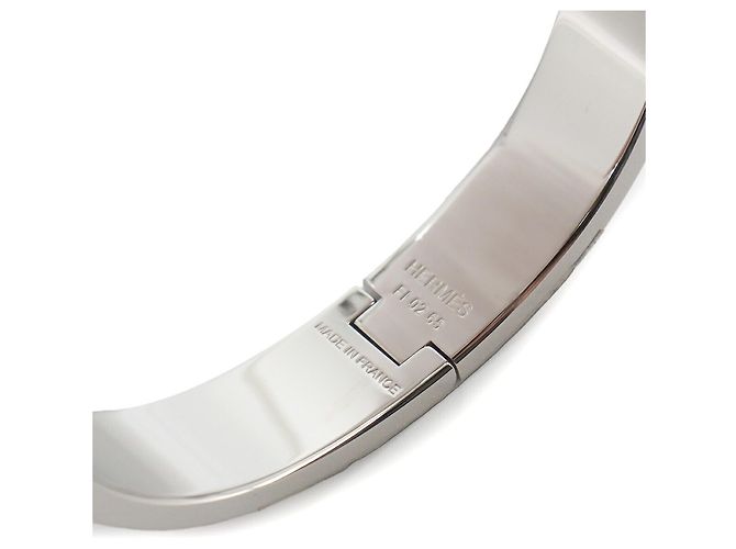 Hermès Pulsera Clic H PM Honage Brides de Coeur Plata Rosa - vista 6