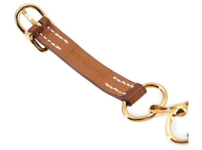 Bracciale Hermès Triple Tour in pelle marrone - vista 5
