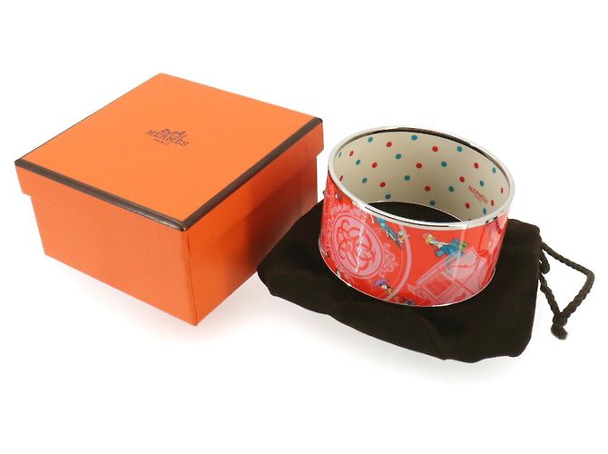 Hermès Bracciale Rigido Hermes Email TGM Argento Arancione - vista 2
