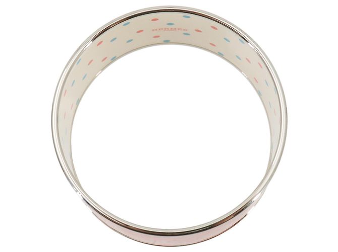 Hermès Bracciale Rigido Hermes Email TGM Argento Arancione - vista 4