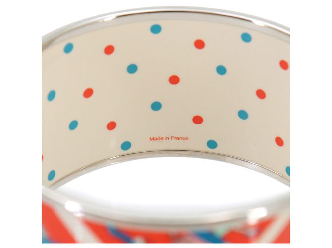 Hermès Bracciale Rigido Hermes Email TGM Argento Arancione - vista 6