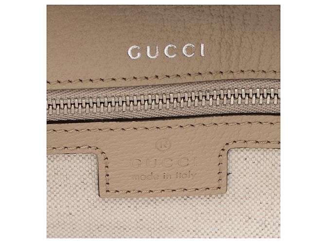Borsa Gucci GG Supreme Web Dionysus E/W piccola con patta Marrone Beige - vista 8