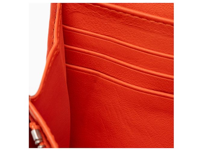 Dior Leather Addict Rendez Vous Wallet on Chain Orange - Ansicht 10