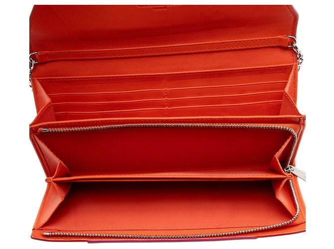 Dior Leather Addict Rendez Vous Wallet on Chain Orange - Ansicht 6