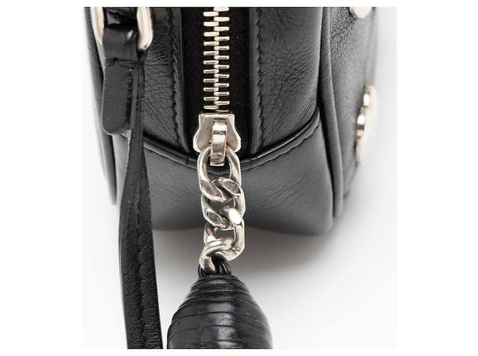Borsa Blogger in pelle con applicazioni a cuore e monogramma Saint Laurent Nero - vista 10
