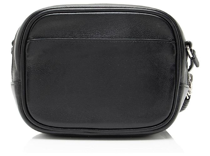 Borsa Blogger in pelle con applicazioni a cuore e monogramma Saint Laurent Nero - vista 3