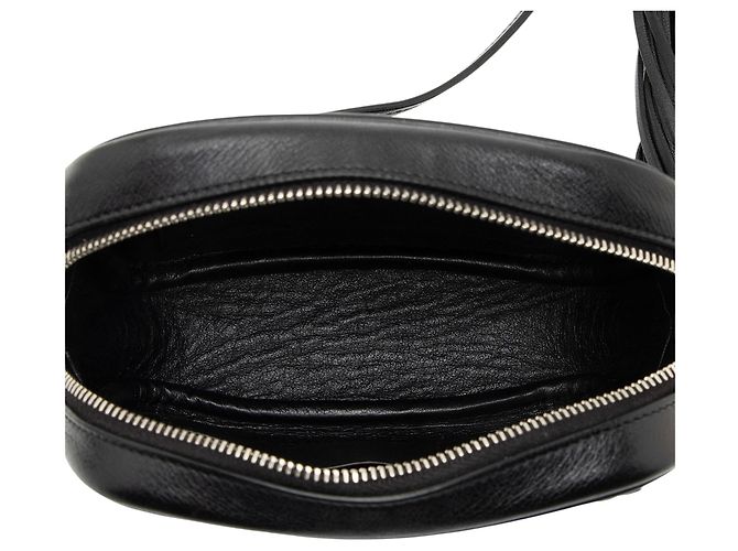 Borsa Blogger in pelle con applicazioni a cuore e monogramma Saint Laurent Nero - vista 7