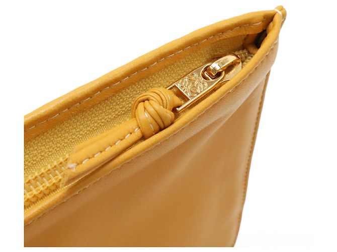 Loewe Anagram Mesh Lederpouch Gelb - Ansicht 4