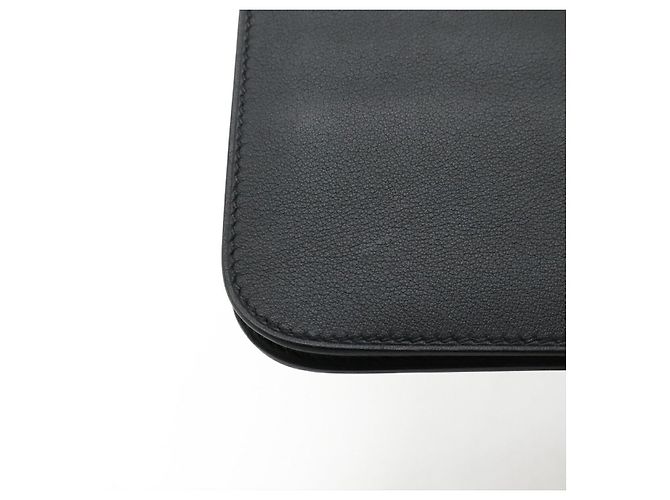 Hermès Portafoglio lungo Dogon Hermes in pelle nera Nero - vista 4