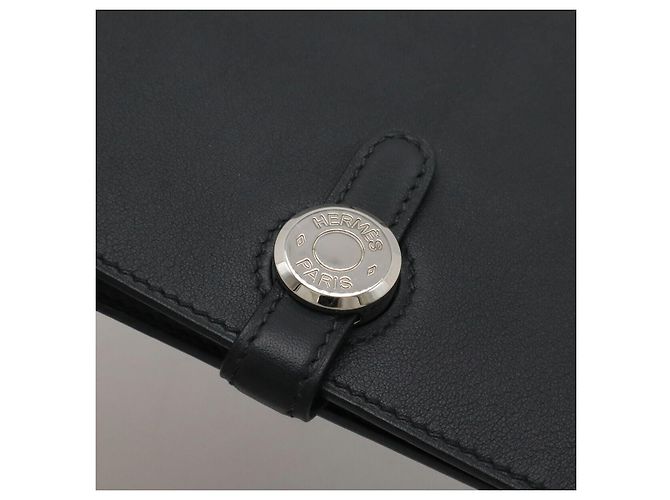 Hermès Portafoglio lungo Dogon Hermes in pelle nera Nero - vista 5