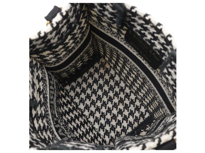 Bolsa de celular Dior Canvas Book Tote 2WAY de ombro Preto - vista 8
