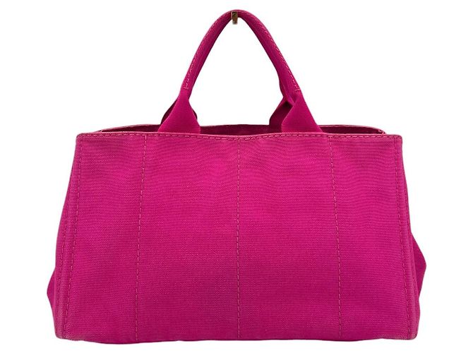 Prada Stoff-Tote-Bag Canapa Pink - Ansicht 3