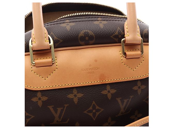 Borsa a Mano Louis Vuitton Monogram Doeville Bowling Vanity Marrone - vista 4