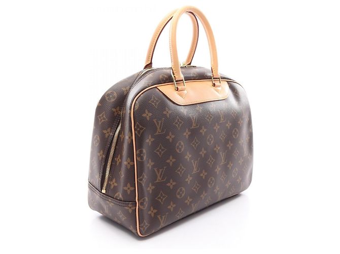 Borsa a Mano Louis Vuitton Monogram Doeville Bowling Vanity Marrone - vista 9
