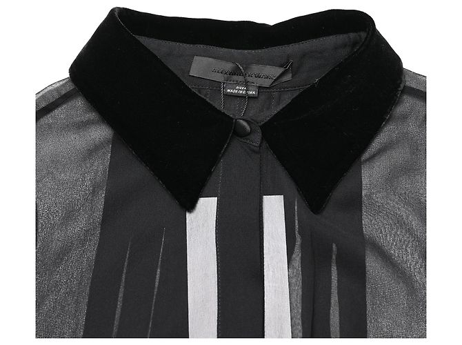 Camicetta senza maniche con tagli Alexander Wang in seta nera Nero - vista 5