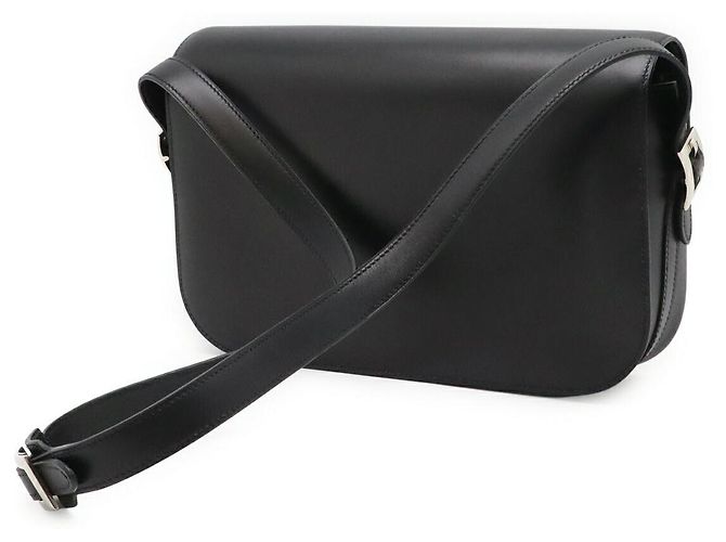 Hermès Bolsa de Ombro Hermes Martine Box Calf Preta Preto - vista 2