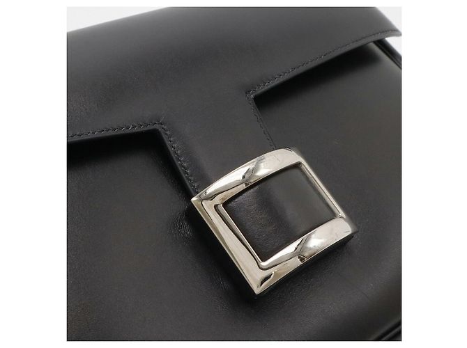 Hermès Bolsa de Ombro Hermes Martine Box Calf Preta Preto - vista 4