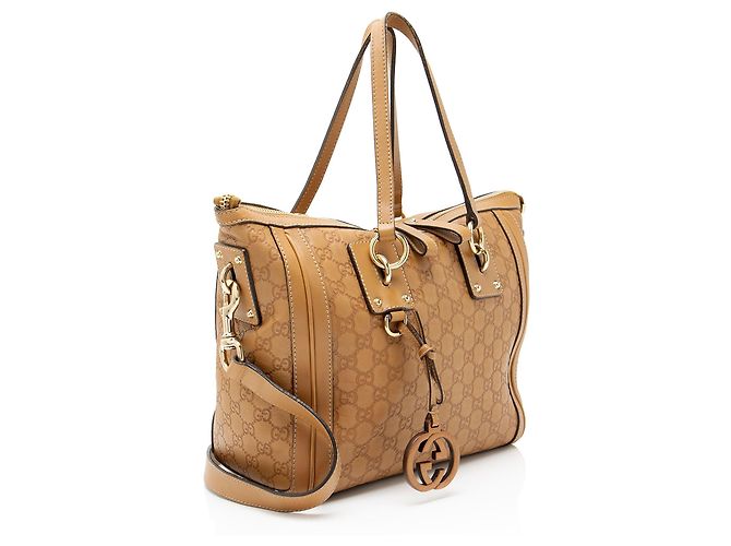 Gucci Guccissima Leder Tote Medium Braun - Ansicht 2