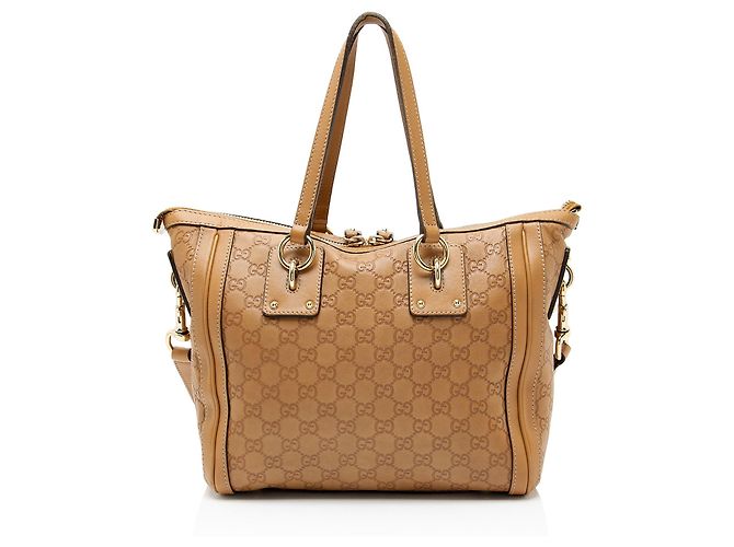 Gucci Guccissima Leder Tote Medium Braun - Ansicht 3