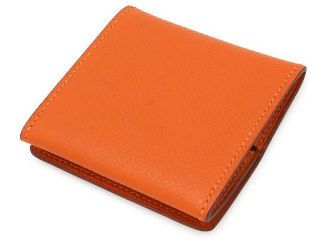 Monedero de piel Epsom Hermès Naranja - vista 2