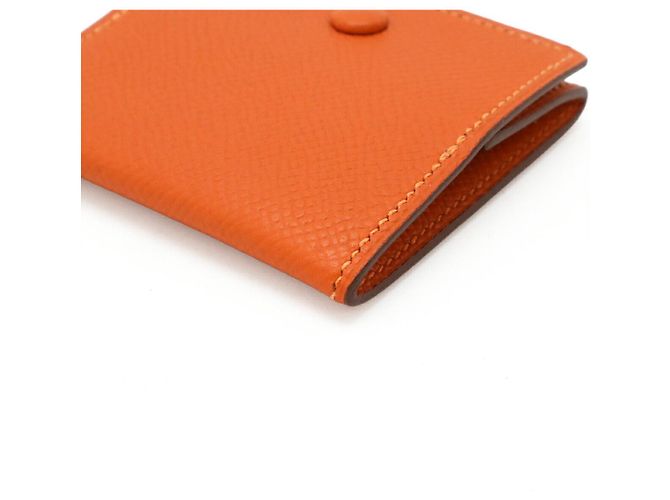 Monedero de piel Epsom Hermès Naranja - vista 3