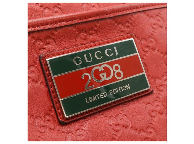 Borsa a tracolla Gucci in pelle con linea Sherry Rosso - vista 4