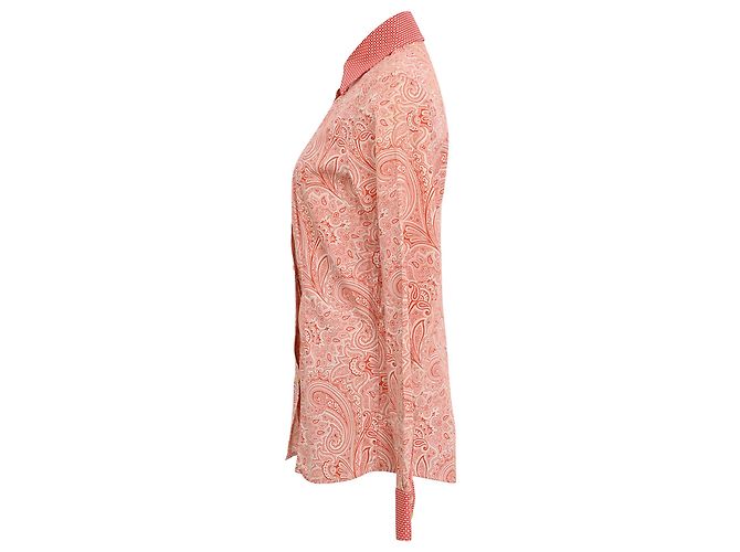 Camisa de manga larga Etro con estampado paisley en algodón coral - vista 2
