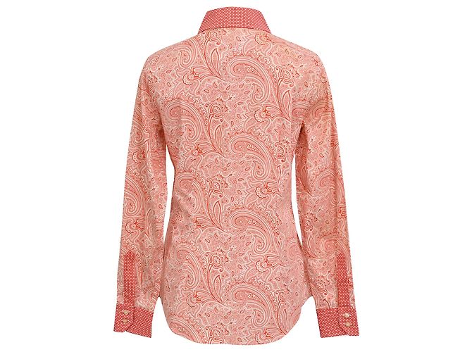Camisa de manga larga Etro con estampado paisley en algodón coral - vista 3