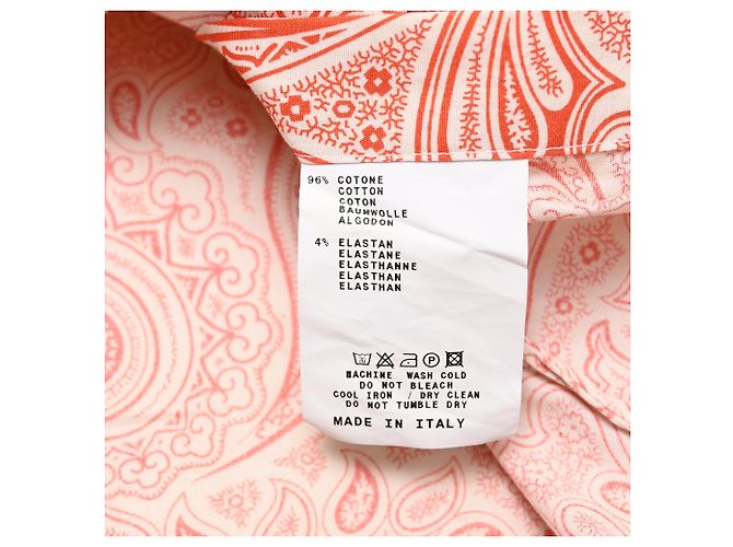 Camisa de manga larga Etro con estampado paisley en algodón coral - vista 5
