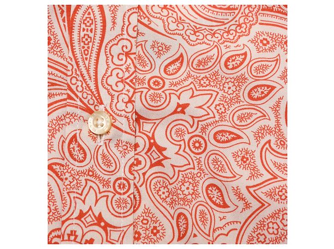 Camisa de manga larga Etro con estampado paisley en algodón coral - vista 7