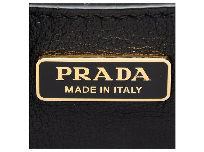 Borsa a tracolla Prada in pelle di vitello Cahier Nero - vista 7