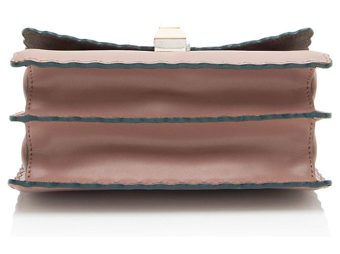 Borsa a tracolla Fendi Kan I Mini in pelle di vitello Rosa - vista 4