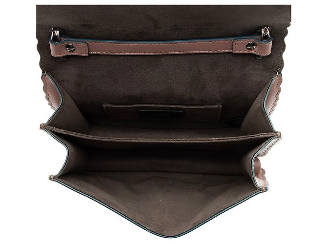 Borsa a tracolla Fendi Kan I Mini in pelle di vitello Rosa - vista 7