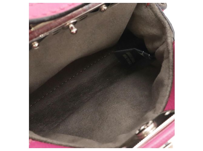 Fendi Micro Peekaboo Lederhandtasche Lila - Ansicht 9