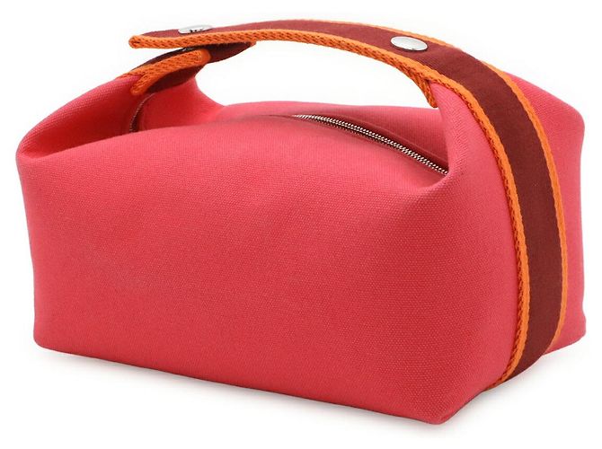 Hermès Beauty case Hermes Canvas Black PM Rosa - vista 2
