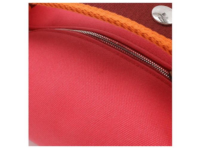 Hermès Beauty case Hermes Canvas Black PM Rosa - vista 4
