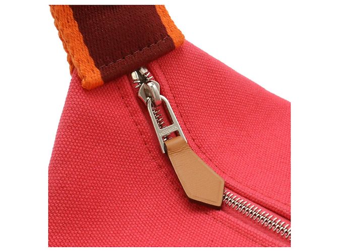 Hermès Beauty case Hermes Canvas Black PM Rosa - vista 5