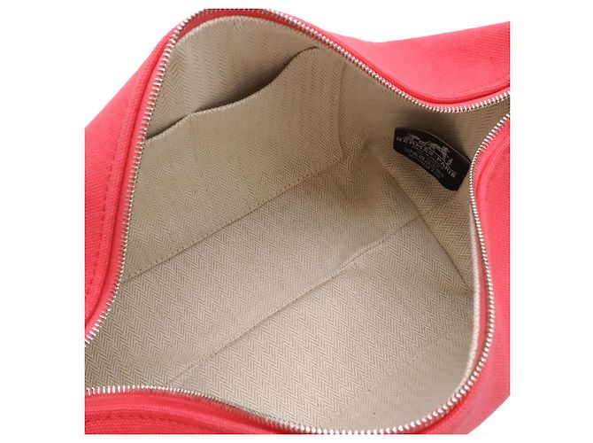 Hermès Beauty case Hermes Canvas Black PM Rosa - vista 6