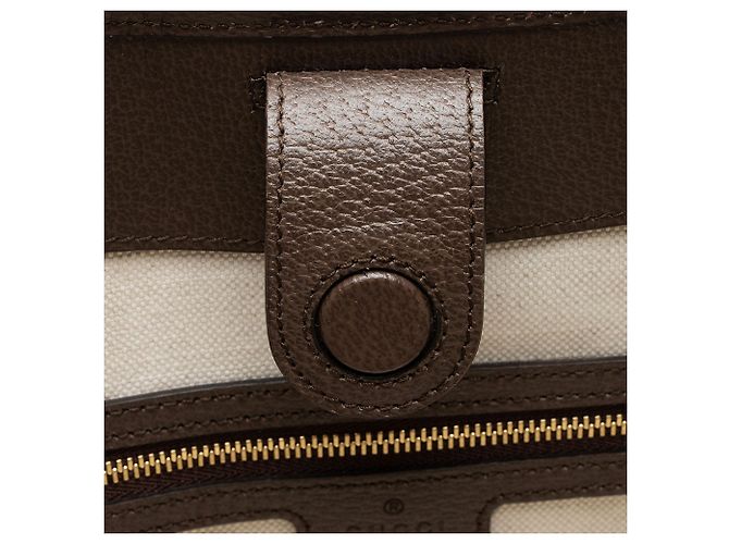 Borsa a tracolla aperta Gucci GG Supreme Ophidia Marrone Beige - vista 10