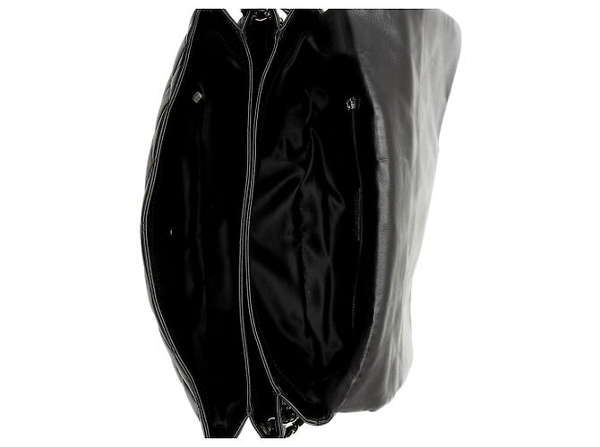 Gabrielle Borsa Chanel Lambskin 3 Accordion Maxi Flap Nero - vista 7