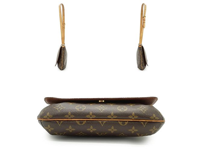 Sac à bandoulière en toile Louis Vuitton Musette Tango Marron - vue 3