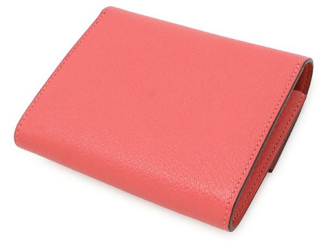 Hermès Portafoglio Bifold Hermes Chevre Rose Azalee Rosa - vista 2
