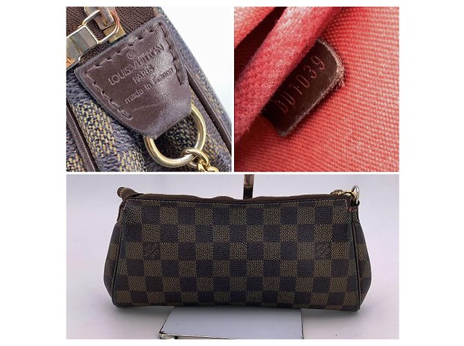 Borsa a tracolla in tessuto Louis Vuitton Eva Marrone - vista 5