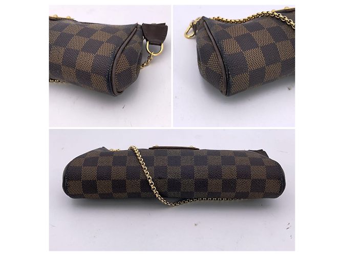 Borsa a tracolla in tessuto Louis Vuitton Eva Marrone - vista 6