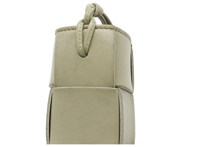 Borsa a tracolla Bottega Veneta Leather Cassette Maxi Intrecciato Verde - vista 4