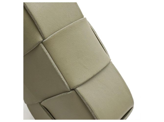 Borsa a tracolla Bottega Veneta Leather Cassette Maxi Intrecciato Verde - vista 5