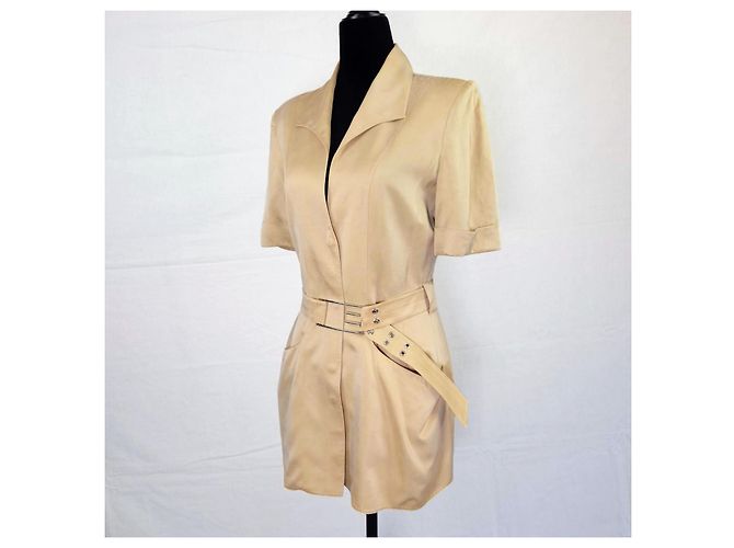 Thierry Mugler Mugler Giacca Sahariana Maniche Corte Beige - vista 4