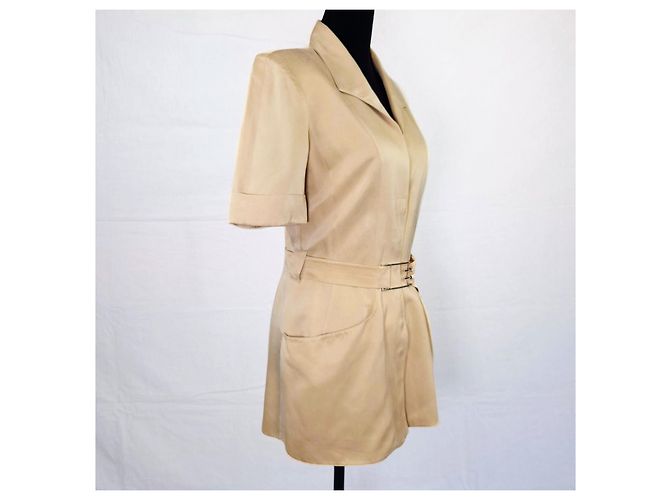 Thierry Mugler Mugler Giacca Sahariana Maniche Corte Beige - vista 6